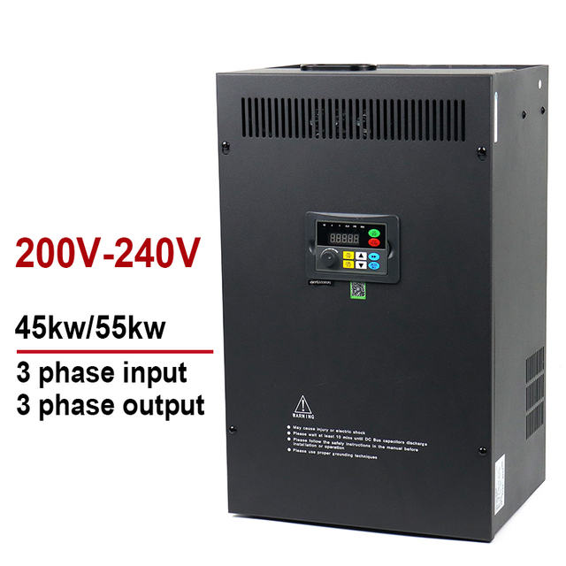 परिवर्तनीय आवृत्ति ड्राइव VFD इन्वर्टर और कनवर्टर 220V 45KW 55kW इनपुट 3 चरण 3 चरणों के लिए