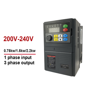 Variable Frequency Drive VFD Inverter&Converter 220V 0.75KW 1.5KW 2.2KW Input 1 Phase to Output 3 Phases
