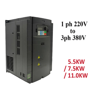 Variable Frequency Drive VFD Inverter&Converter Input Single Phase 220V to Output 3 Phases 380V 5.5KW 7.5KW 11KW
