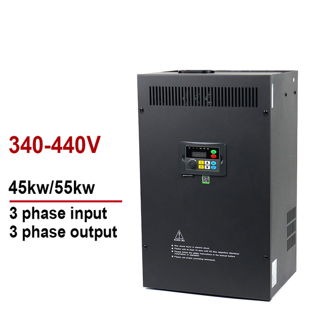 परिवर्तनीय आवृत्ति ड्राइव VFD इन्वर्टर और कनवर्टर 380V 45KW 55kW इनपुट 3 चरण 3 चरणों के लिए