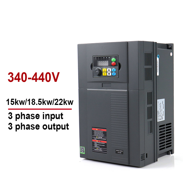 Variable unidad de frecuencia VFD Inverter y convertidor 380V 15kW 18.5kW 22kW Entrada 3 fases para salir 3 fases