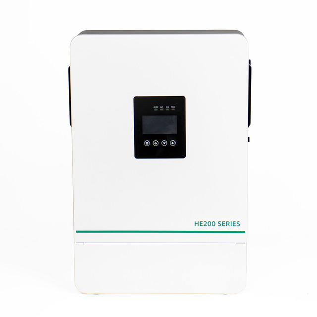 हाइब्रिड सोलर इन्वर्टर ग्रिड टाइड इन्वर्टर HE200-6500 सिंगल फेज 48VDC 240VAC 5.5kW व्हाइट