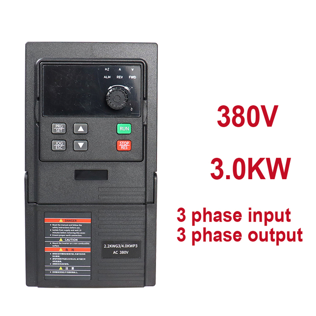 Entrada de frecuencia de frecuencia variable VFD Fase 3 Fase a salida 3 Fases 380V 2.2KW