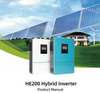 Hibrida Solar Inverter Grid Tied Inverter HE200-4200 Single Fase 24VDC 2400VAC 3.6KW White
