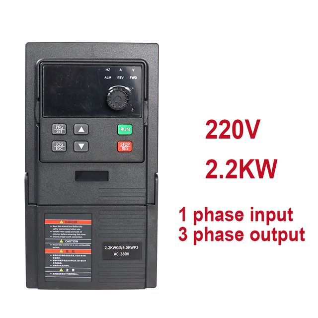 VFD переменная частота вход 1 Фаза для вывода 3 фазы 220 В 2,2 кВт