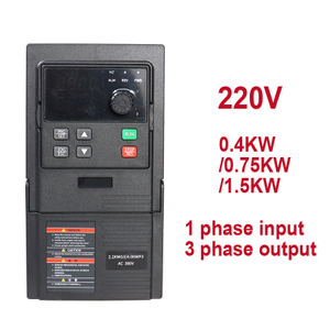 VFD Variable Frequency Drive Input 1 Phase to Output 3 Phases 220V 0.4KW 0.75KW 1.5KW 