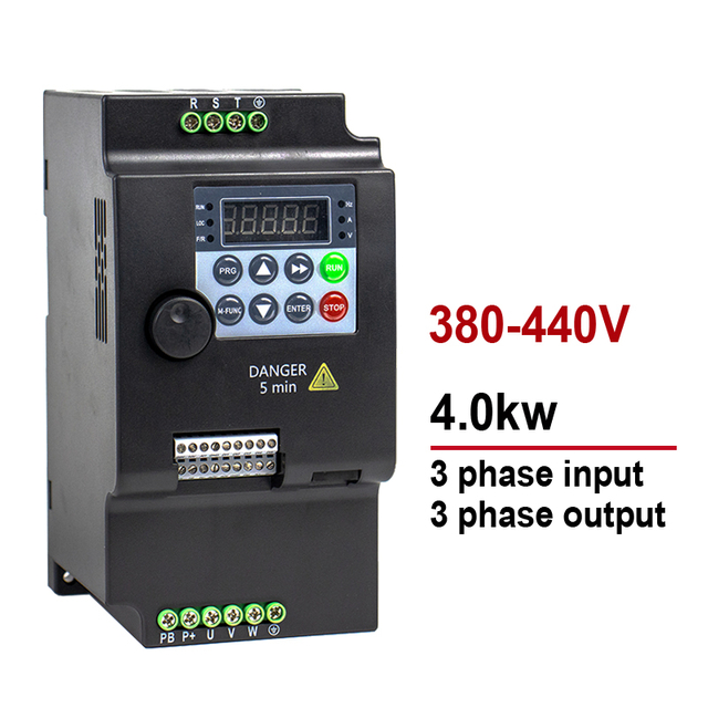 VFD Variable Frequency Drive 380V 4.0KW Input 3 Phase to Output 3 Phase Motor Speed Controller