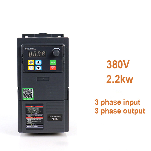 VFD चर आवृत्ति ड्राइव 380V 2.2KW इनपुट 3 चरण आउटपुट 3 चरण के लिए