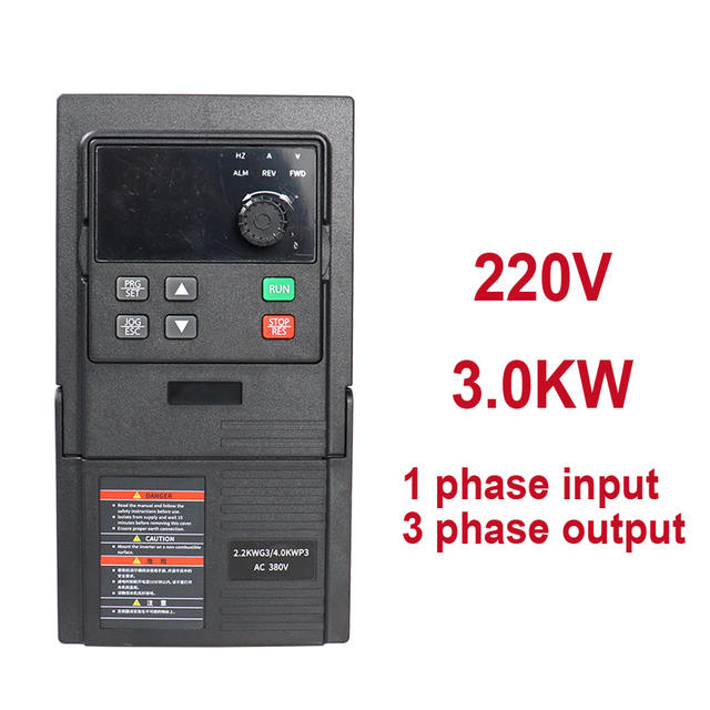 VFD चर आवृत्ति ड्राइव इनपुट 1 चरण आउटपुट 3 चरण 220V 3.0kW आउटपुट