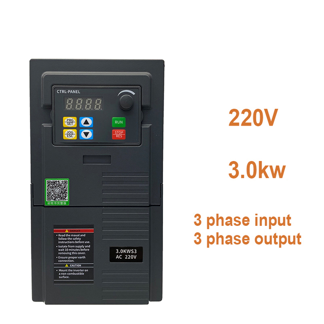 Ổ đĩa tần số biến VFD 220V 3.0kW đầu vào 3 pha để xuất 3 pha