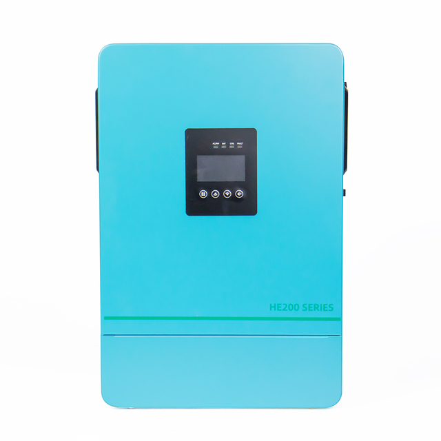 Hybrid Solar Inverter Grid Tied Inverter HE200-6500 Single phase 48Vdc 240Vac 5.5KW Blue